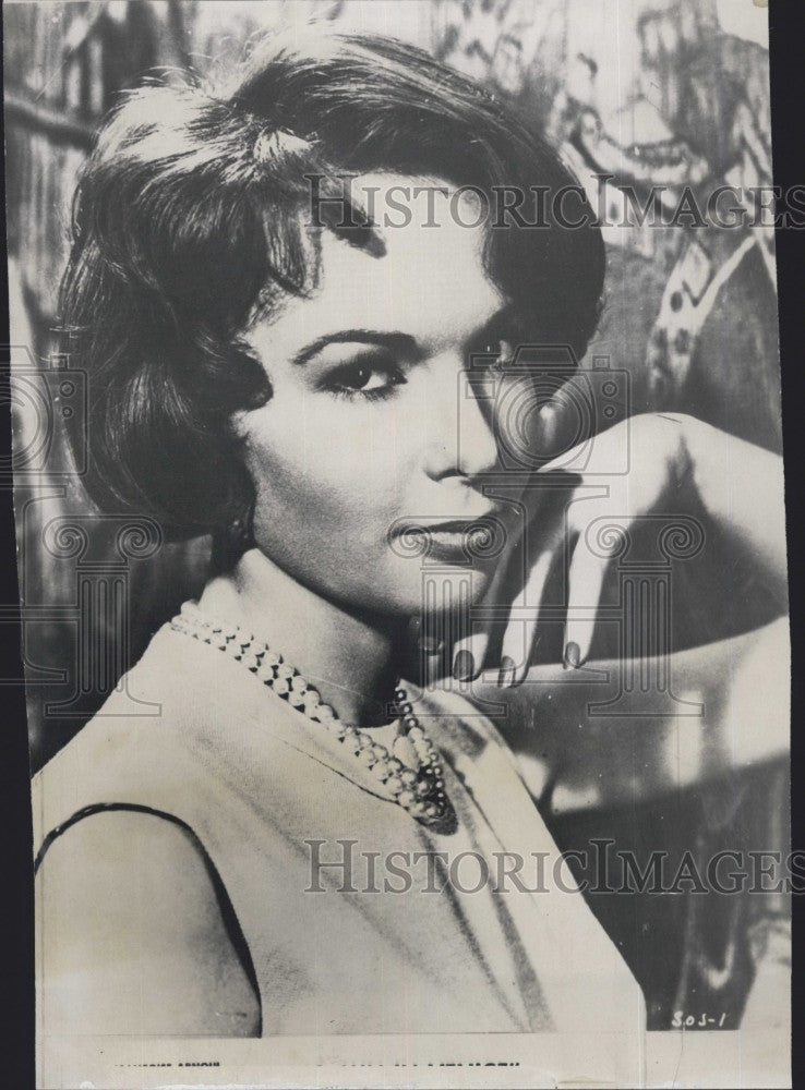 1958 Press Photo Actress Francoise Arnoul in &quot;No Sun in Venice&quot; Film