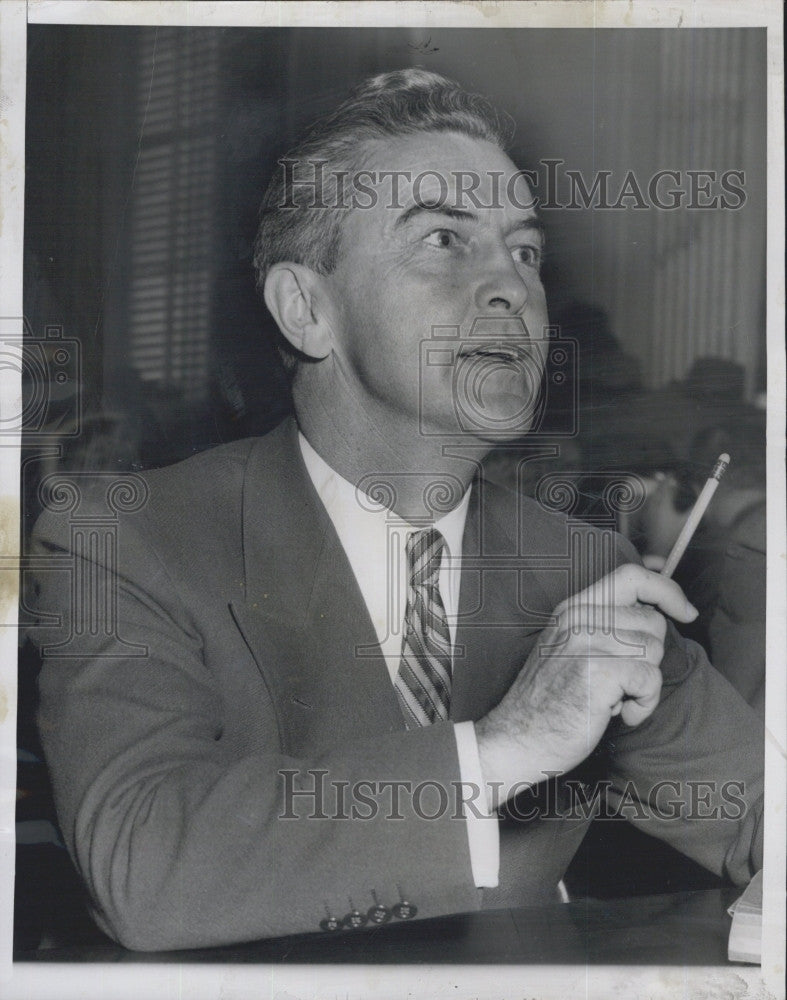 1952 Press Photo Joseph E Casey Senate Investigating Subcommittee Ship Deals - Historic Images