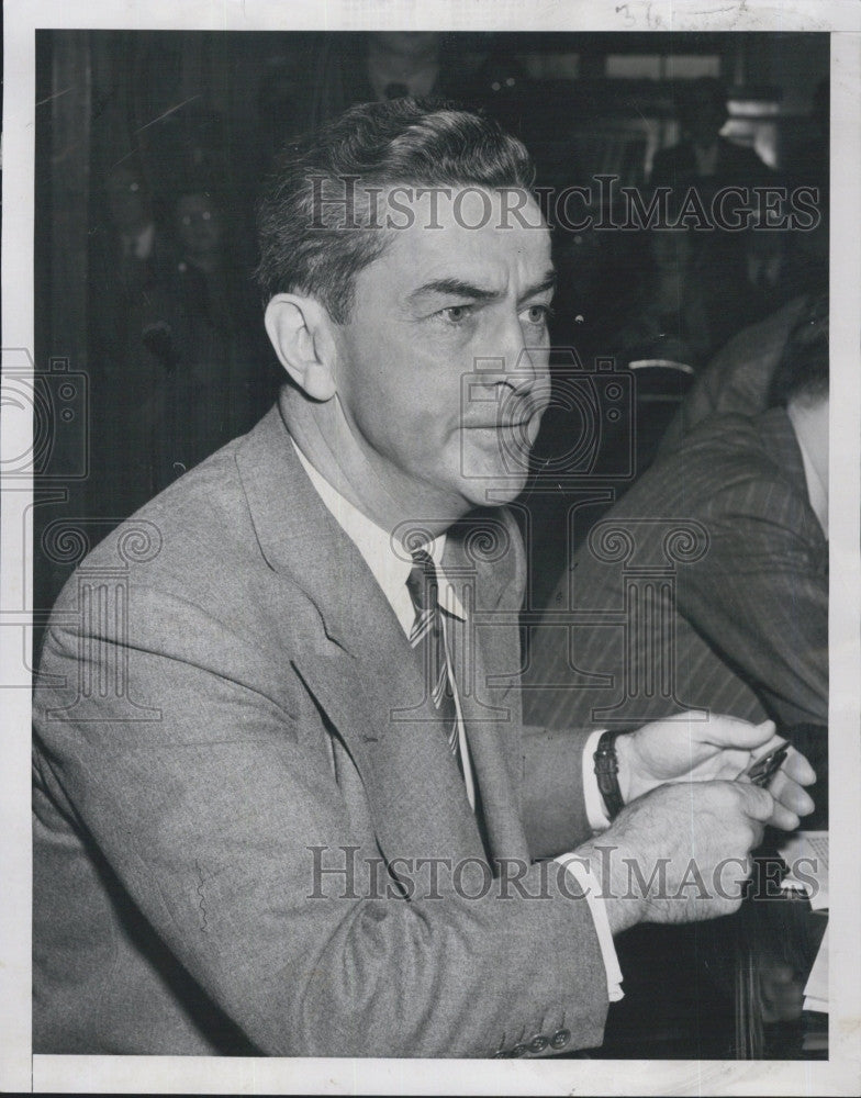 1958 Press Photo Congressman Joseph Casey Senate Banking Investigation - Historic Images