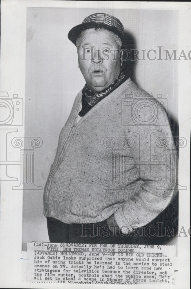 1955 Press Photo Actor Jack Oakie In &quot;Shower Of Stars&quot; - Historic Images