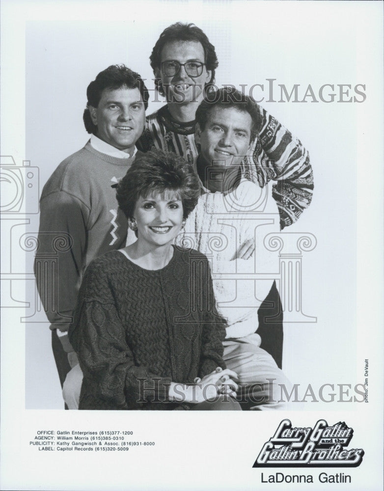 Press Photo Popular Musicians Larry Gatlin &amp; The Gatlin Brothers - Historic Images