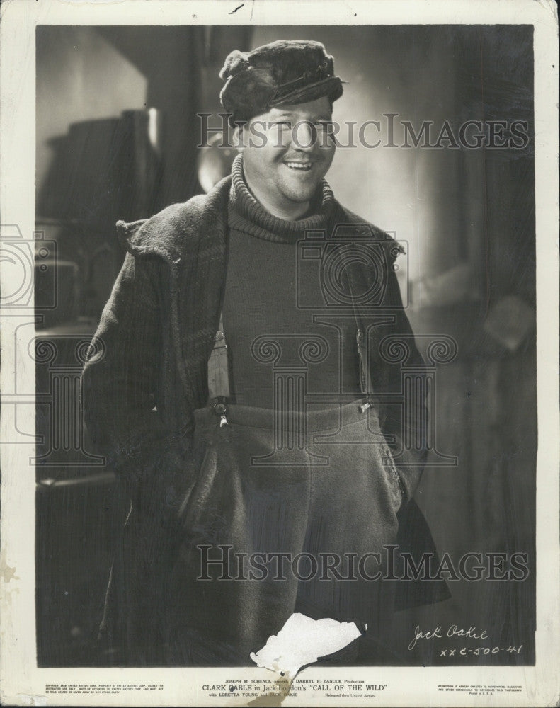1935 Press Photo Film "Call of the Wild" Actor Jack Oakie - Historic Images