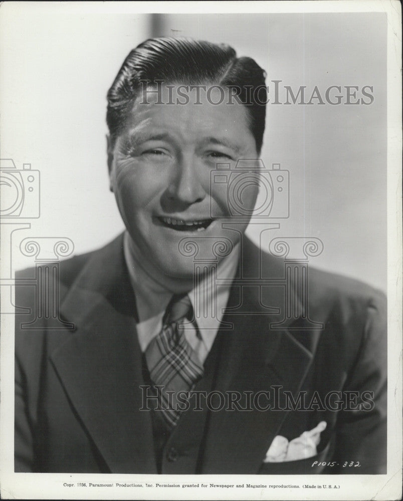 1936 Press Photo Actor Jack Oakie in "Florida Special" - Historic Images
