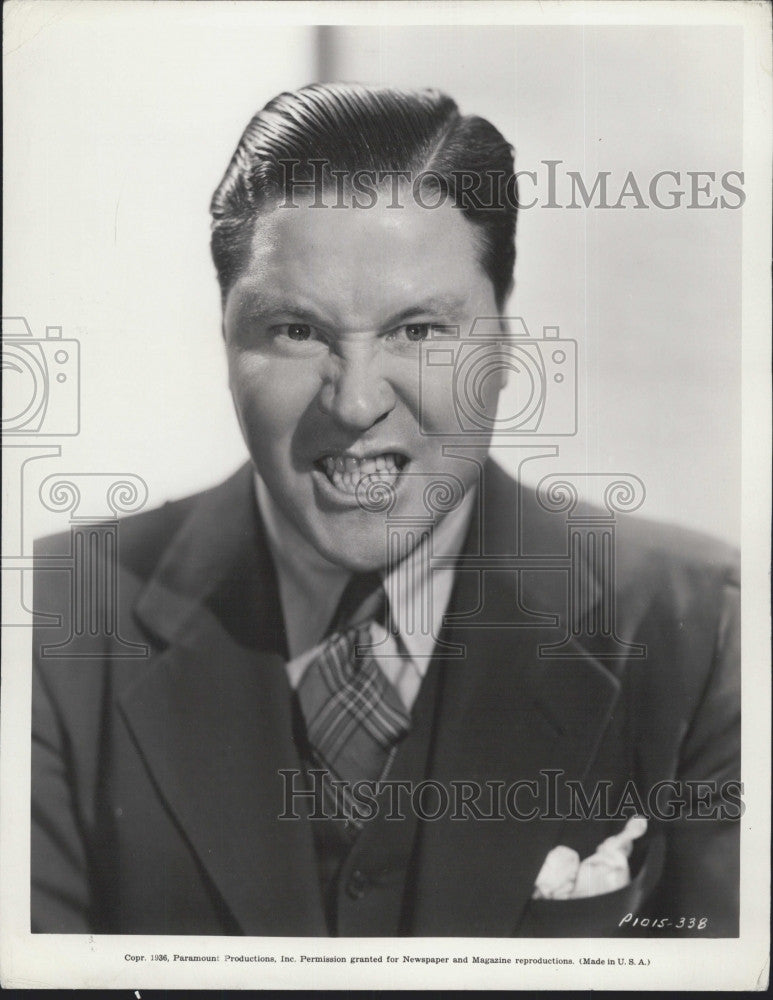 1936 Press Photo Actor Comedian Jack Oakie Film "Florida Special" - Historic Images