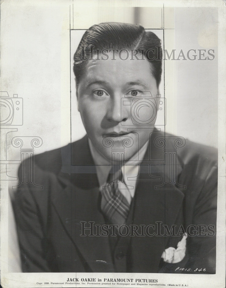 1936 Press Photo Comedian Jack Oakie for "Florida Special" - Historic Images
