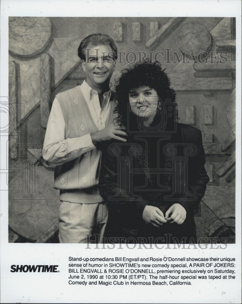 1993 Press Photo Comedienne Rosie O
Donnell &amp; Bill Engvall on Showtime - Historic Images