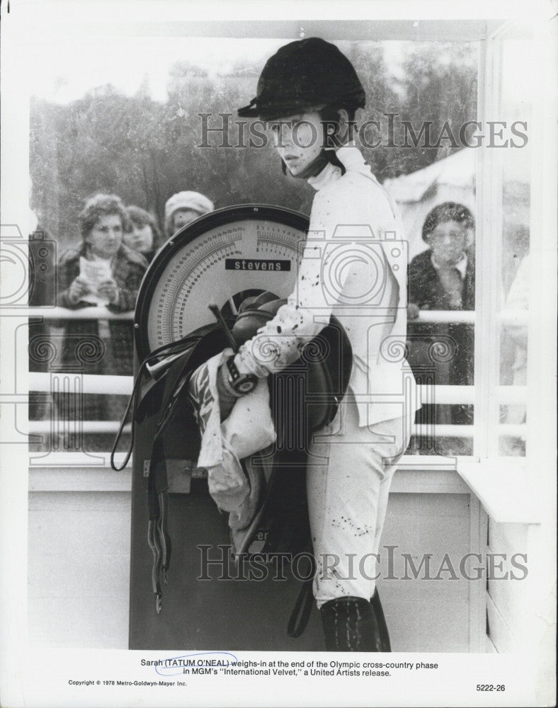 Thirteen-year-old actress Tatum O'Neal is to play the lead in the film  International Velvet. She is pictured at a press reception. 22nd August  1977 Stock Photo - Alamy