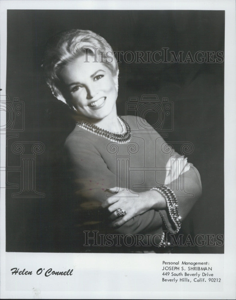 1978 Press Photo Singer Helen O&#39;Connell - Historic Images