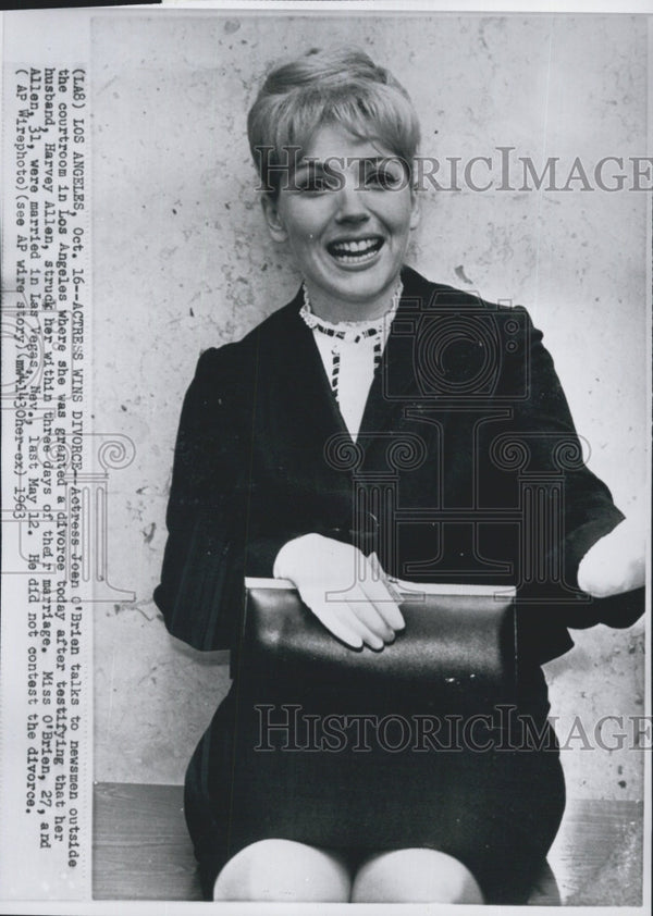 Actress Joan O'Brien Wins Her Divorce from Harvey Allen 1963 Vintage ...