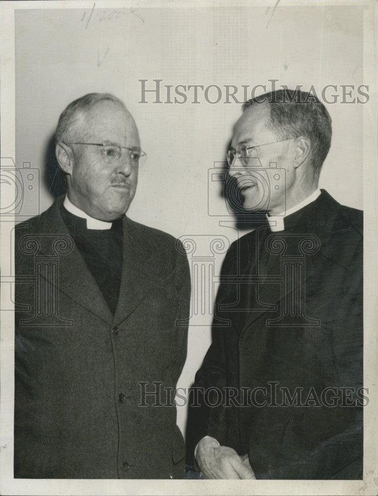 1948 Press Photo Bishop Norman B. Nash and Rev. Arthur Phinney - Historic Images