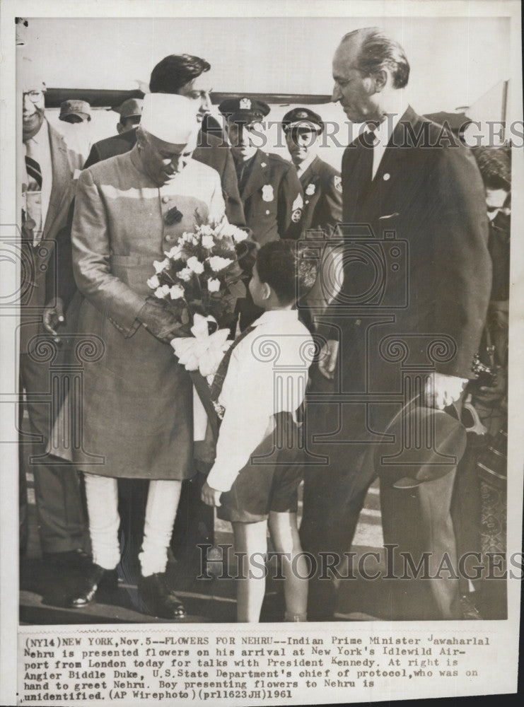 1961 Press Photo India&#39;s Prime Minister Jawabarlal Nehru - Historic Images