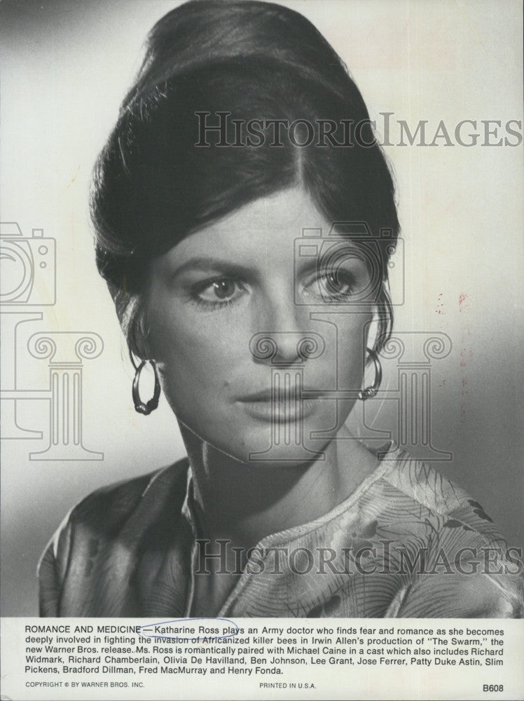 Press Photo Actress Katharine Ross in &quot;The Swarm&quot; - Historic Images