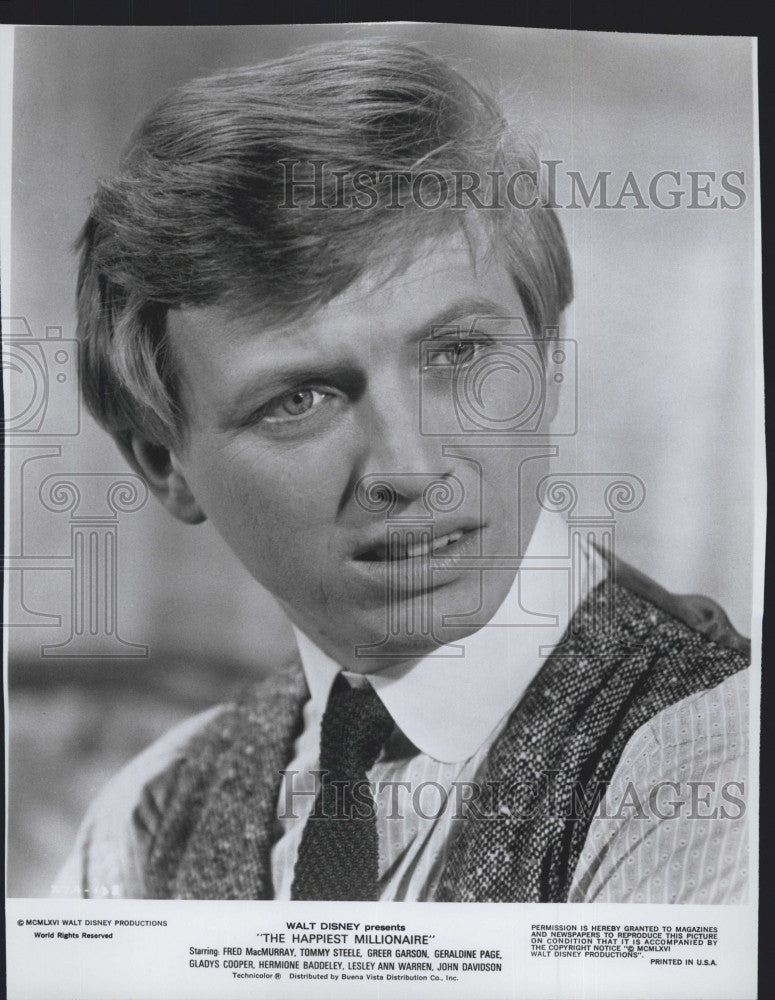 1966 Press Photo Actor Tommy Steele in &quot;The Happiest Millionaire&quot; - Historic Images