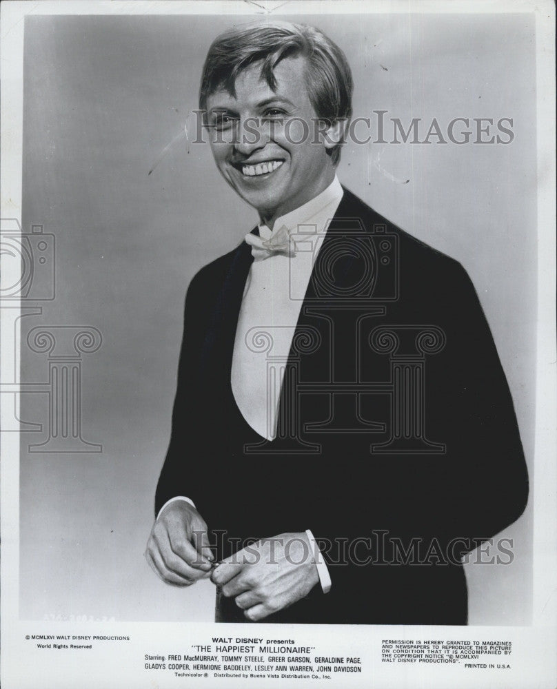 1966 Press Photo Actor Tommy Steele in &quot;The Happiest Millionaire&quot; - Historic Images