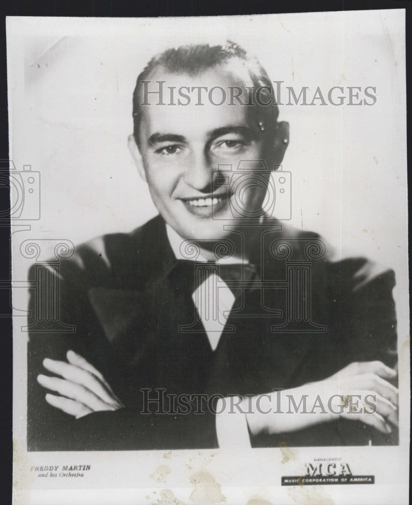 1947 Press Photo Freddy Martin, Musician and Orchestra Leader - Historic Images