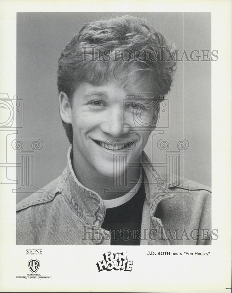 1988 Press Photo Actor J.D. Roth Host Of &quot;Fun House&quot; - Historic Images