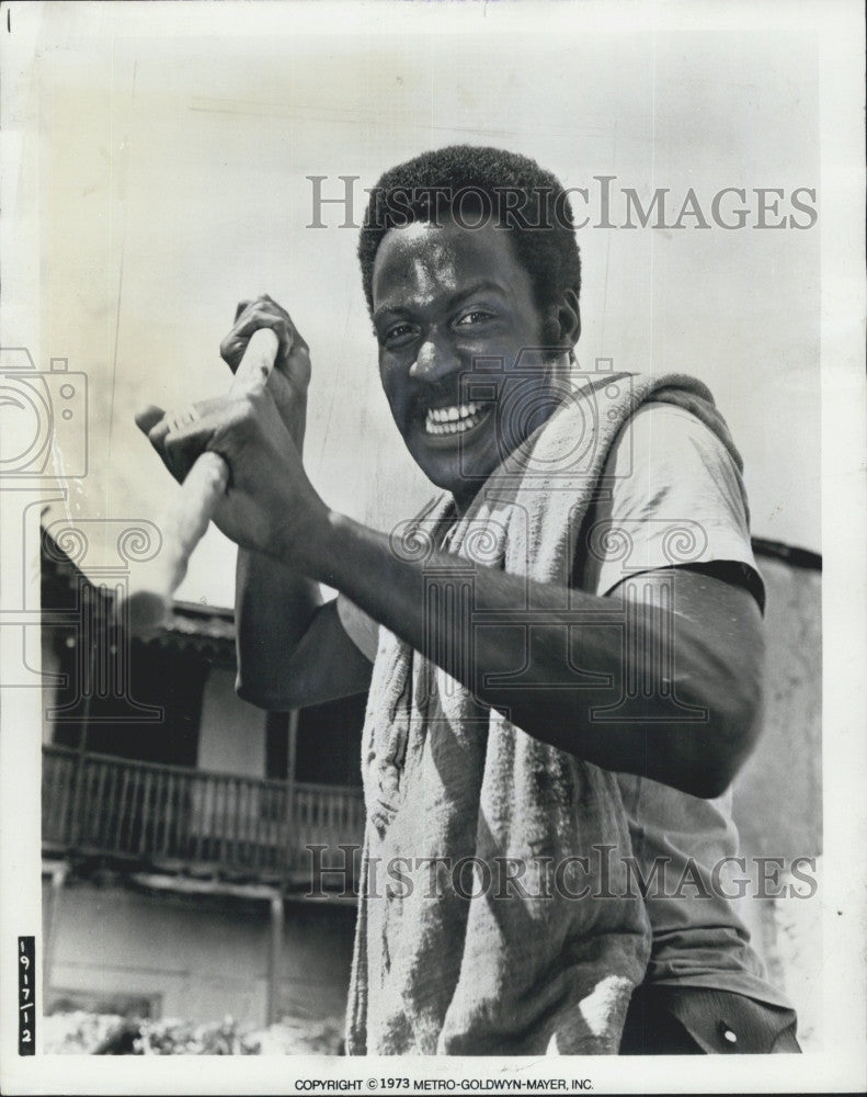 1973 Press Photo Actor Richard Roundtree In &quot;Shaft  In Africa&quot; - Historic Images