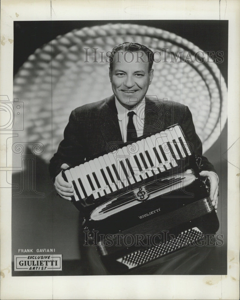 1959 Press Photo Frank Gaviani Musician &amp; Recipient of Achievement Award - Historic Images