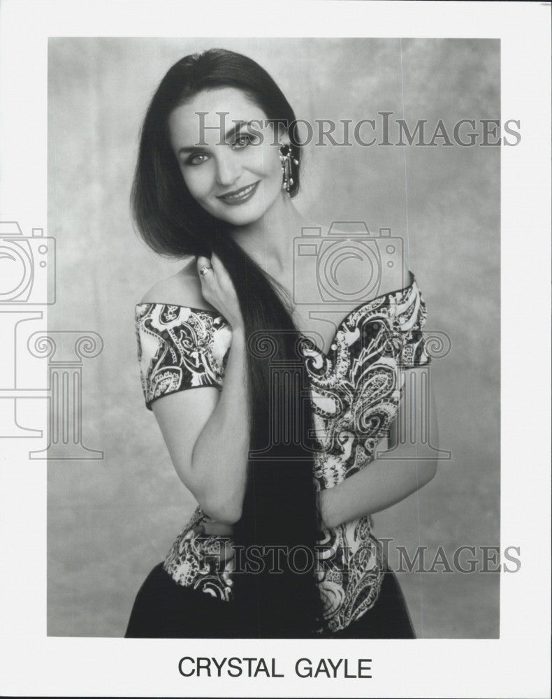 Press Photo Singer Crystal Gayle - Historic Images