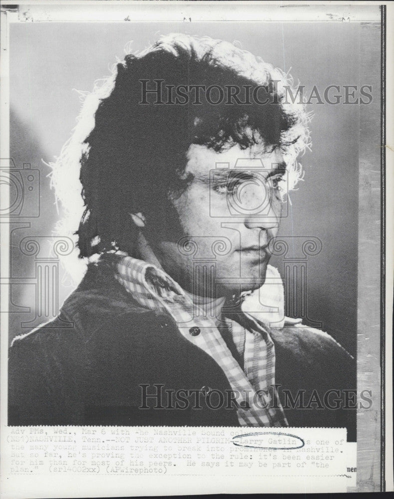 1974 Press Photo  Larry Gatlin in Nashville - Historic Images