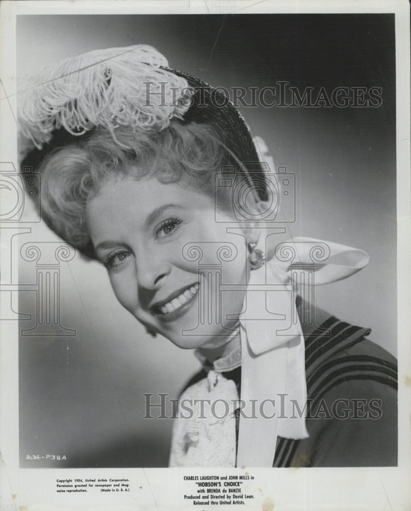 1954 Press Photo Brenda de Banzie for &quot;Hobson&#39;s Choice&quot; - Historic Images