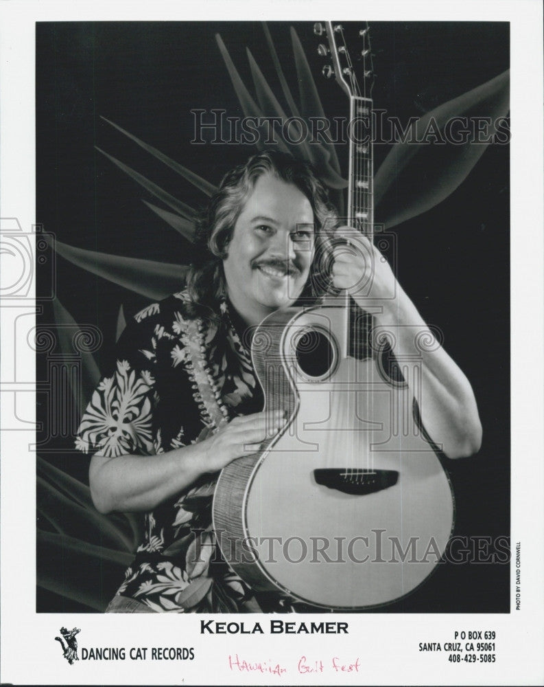 1994 Press Photo Musician Keola Beamer on Dancing Cat Records - Historic Images