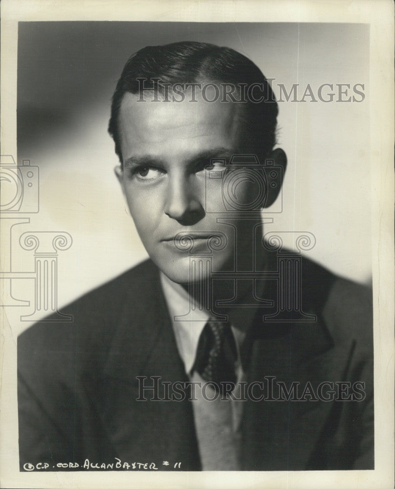 1941 Press Photo American actor Alan Baxter - Historic Images