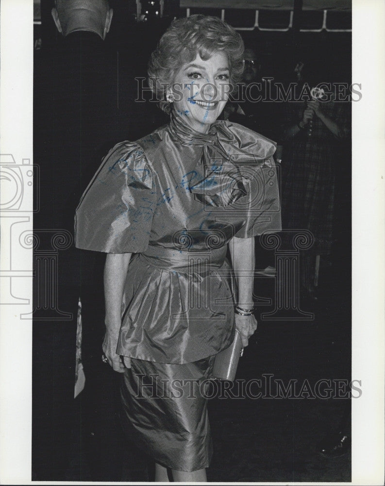 1984 Press Photo Actress Ann Baxter at Tavern on the Green - Historic Images