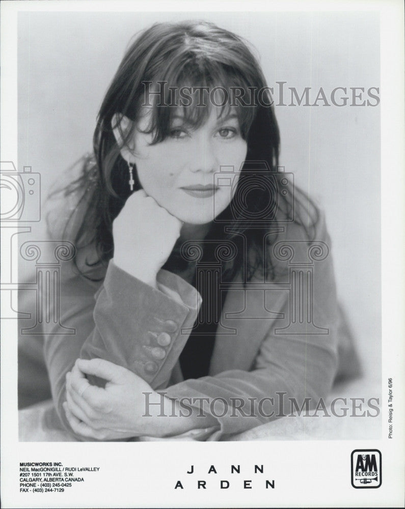 1996 Press Photo Singer Jann Arden - Historic Images