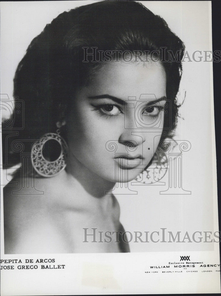 1962 Press Photo Pepita De Arcos Ballet Dancer Jose Greco Ballet Company - Historic Images