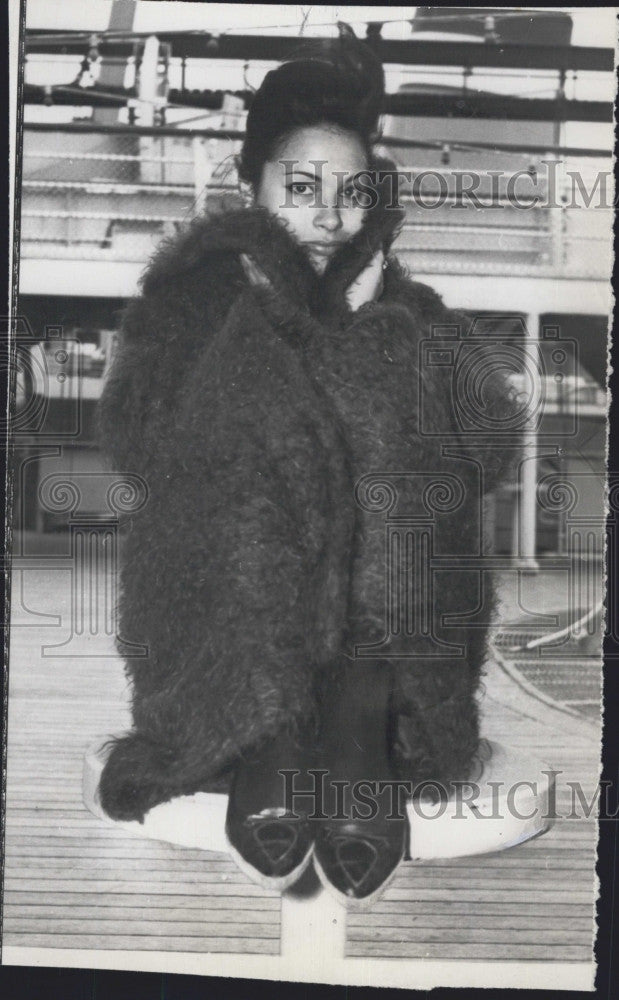 1962 Press Photo Pepita Arcos Ballet Dancer Arrived in New York - Historic Images