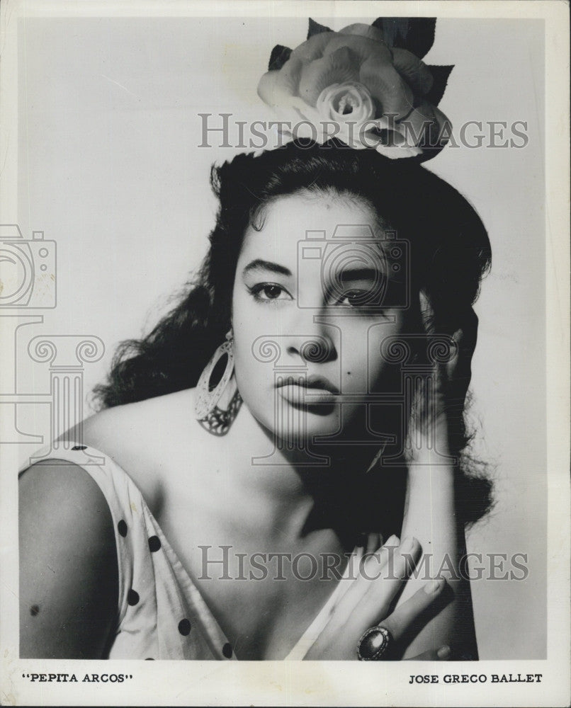 1960 Press Photo Pepita Arcos Ballet Dancer Jose Greco Ballet Company - Historic Images