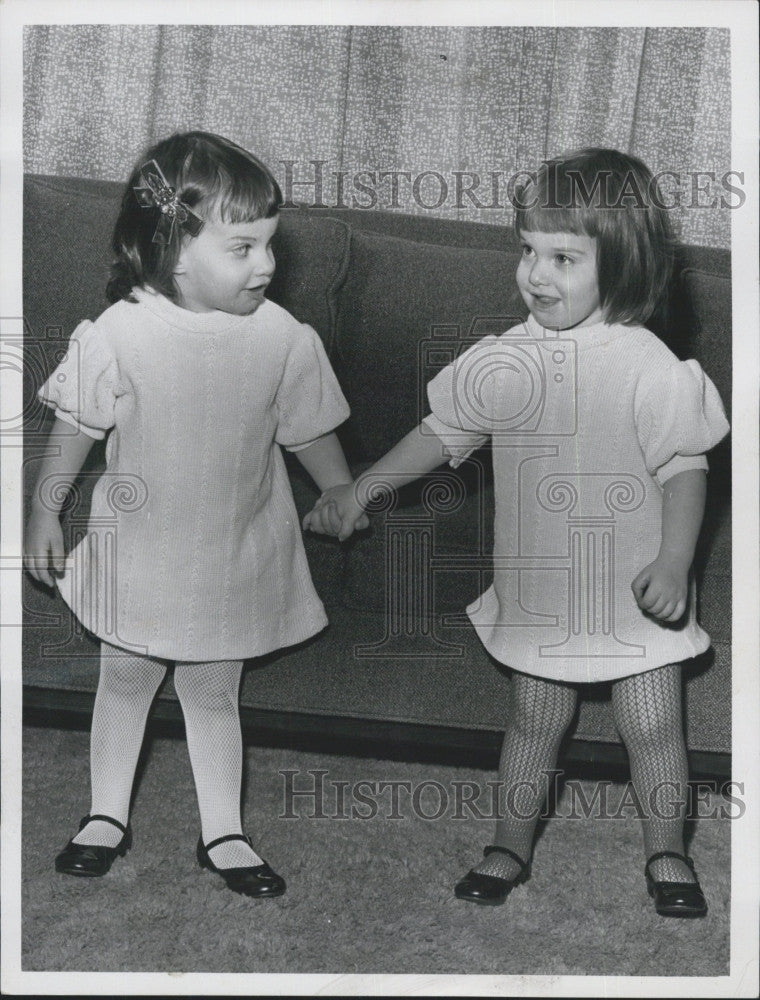 1968 Press Photo Twins Catherine Cohen, Kristin Cohen - Historic Images