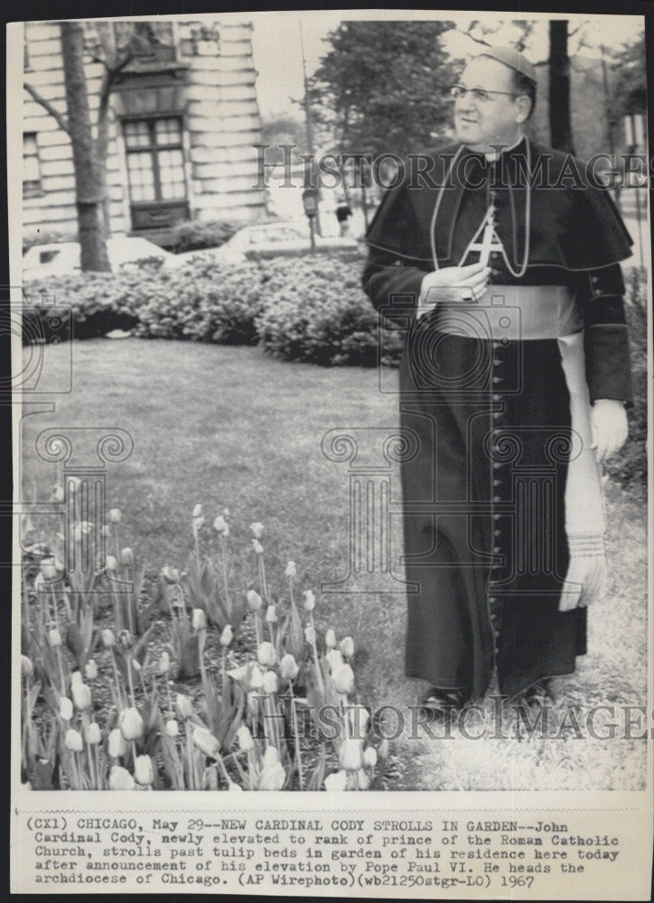 1967 Press Photo New Cardinal John Cody, Archdiocese Of Chicago - Historic Images