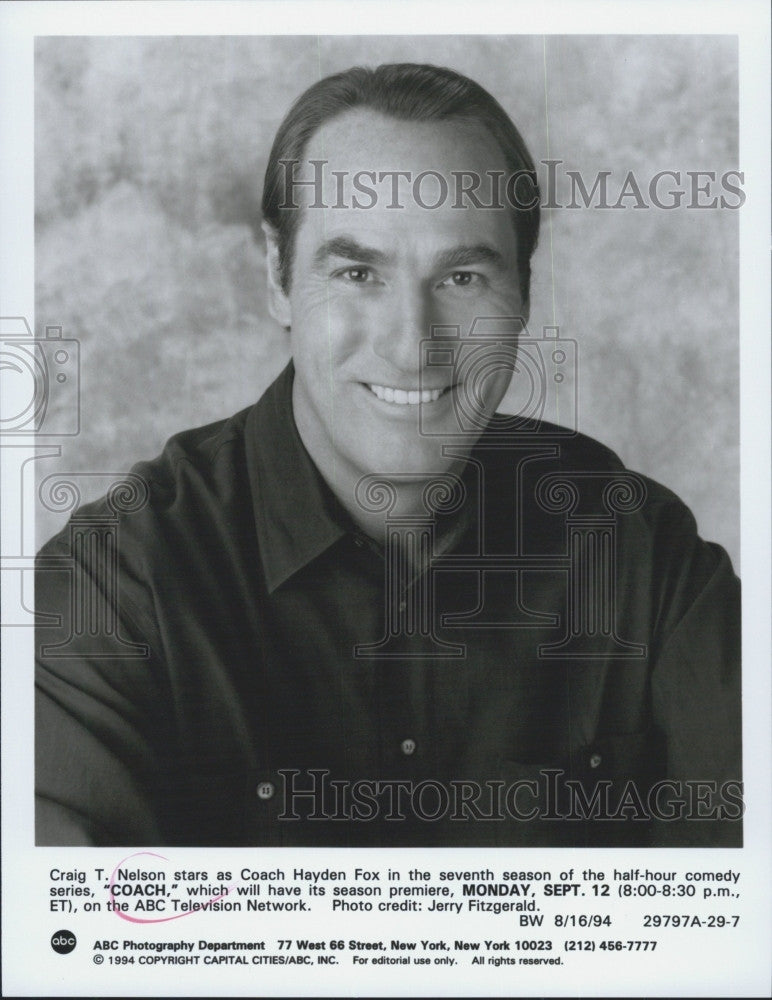 1994 Press Photo Actor Craig T Nelson of &quot;Coach&quot; - Historic Images