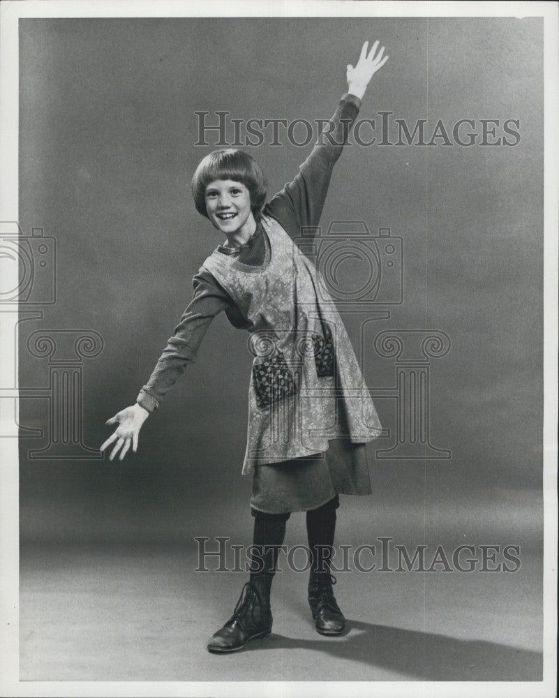 1980 Press Photo Theda Stemler as Annie in the hit musical &quot;Annie&quot; - Historic Images