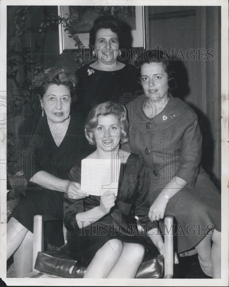 1962 Press Photo Mrs P Papas, Kathleen Scoulos,Mrs C Collatos,Mrs P Stanton - Historic Images