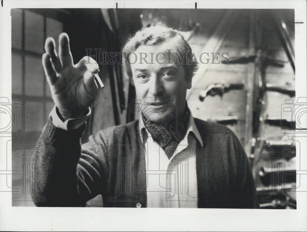 1986 Press Photo Actor Michael Caine in &quot;Deathtrap&quot; - Historic Images