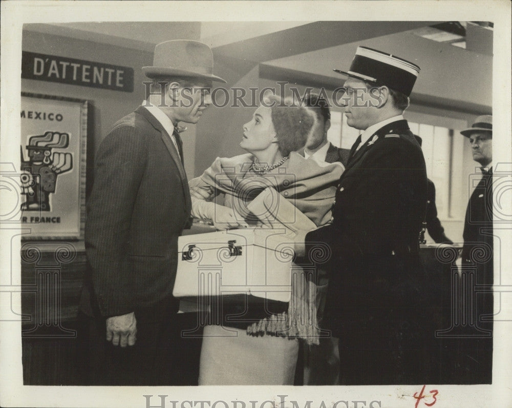 1951 Press Photo Charles Korvin, Mai Zetterling &quot;Interpol Calling&quot; - Historic Images