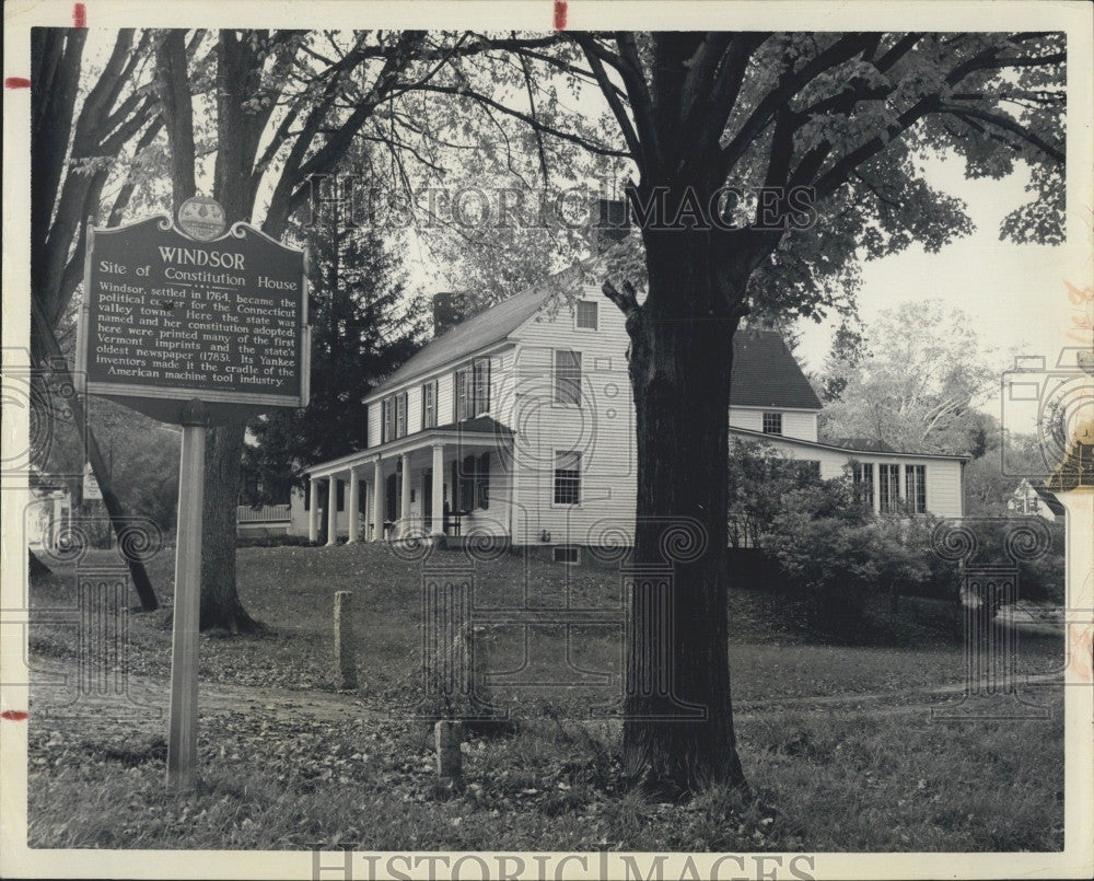 1972 Press Photo Constitution House in Windsor, Vermont - Historic Images