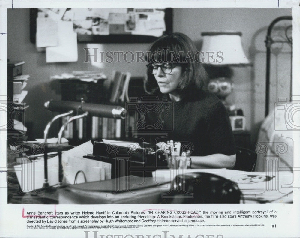 1987 Press Photo Anne Bancroft in &quot;84 Charing Cross Road&quot; - Historic Images