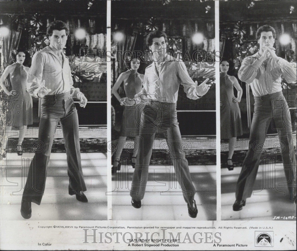 1978 Press Photo Actor John Travolta in "Saturday Night Fever" - Historic Images