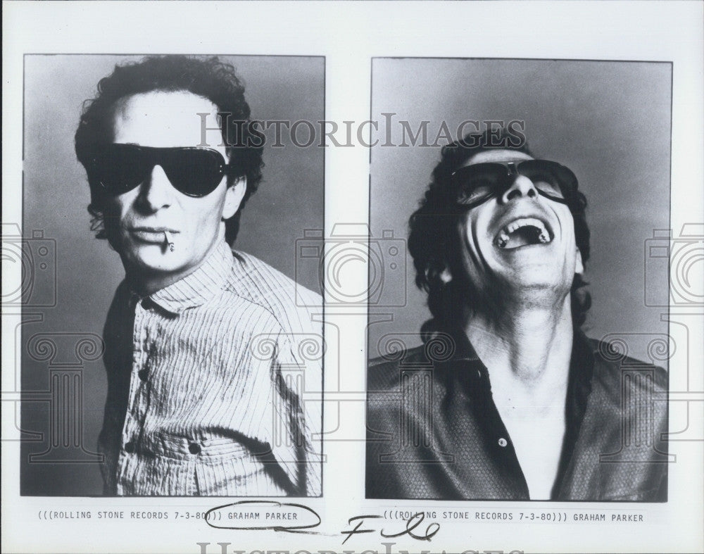 1980 Press Photo Graham Parker on Rolling Stone Records - Historic Images