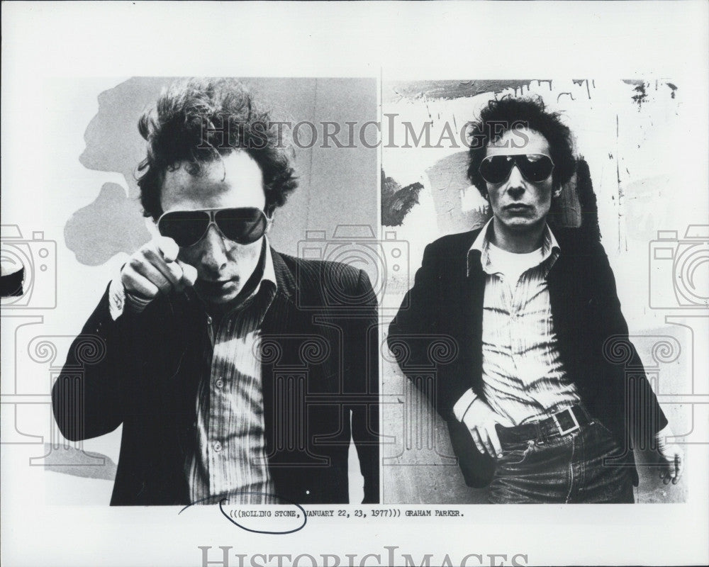 1977 Press Photo Graham Parker on Rolling Stone Records - Historic Images