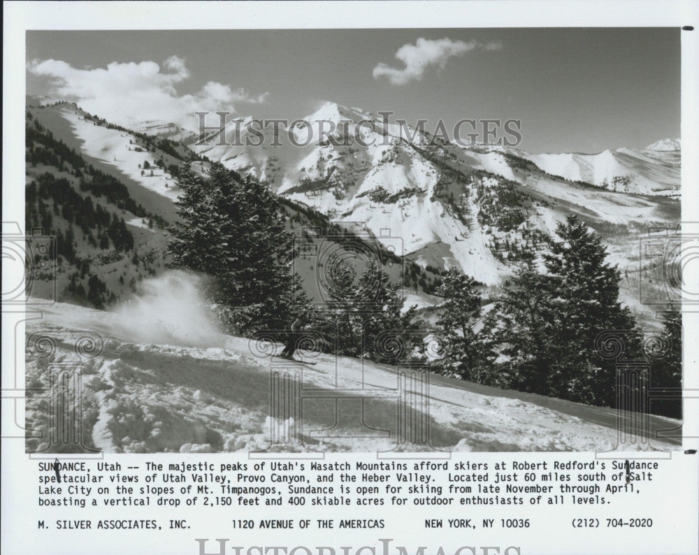 1990 Press Photo Utah&#39;s Wasatch mountain range - Historic Images