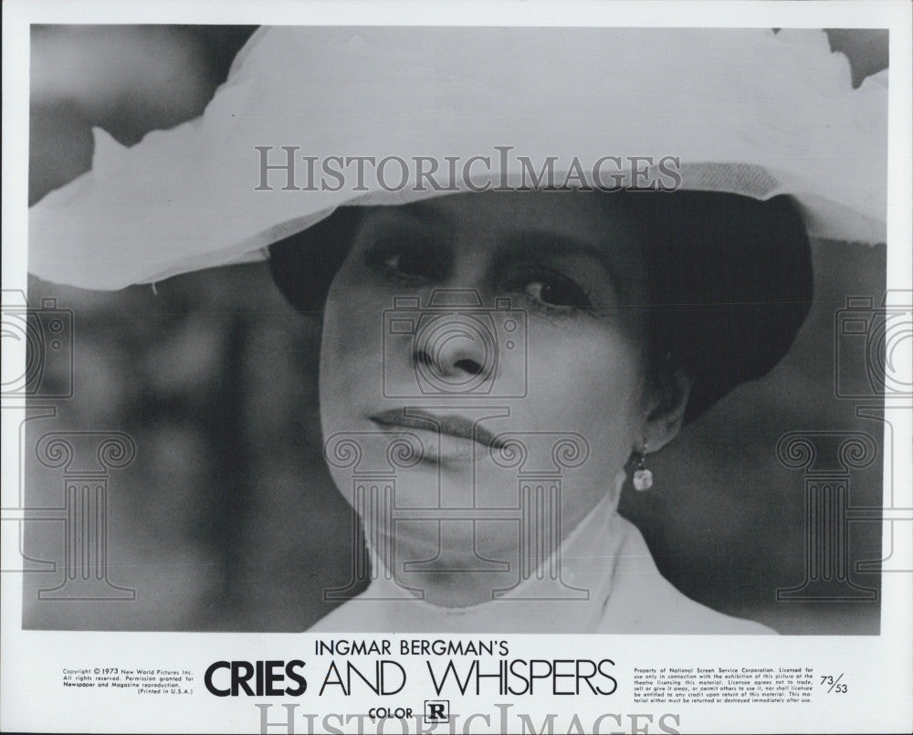 1973 Press Photo Actress Ingmar Bergman Starring In Drama &quot;Cries And Whispers&quot; - Historic Images