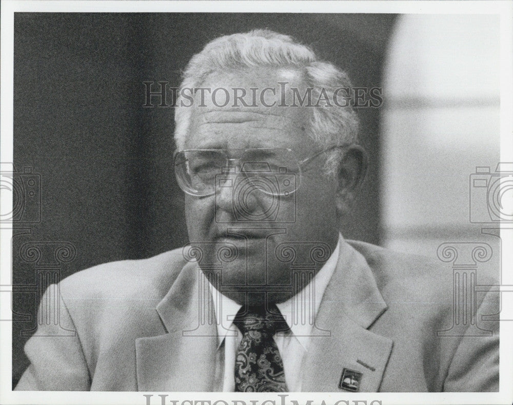 Press Photo Dave Thomas , founder of Wendy&#39;s restaurant chain - Historic Images