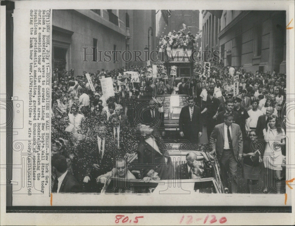 1968 Press Photo Republican Presidential Nomination NY Governor Rockefeller Camp - Historic Images