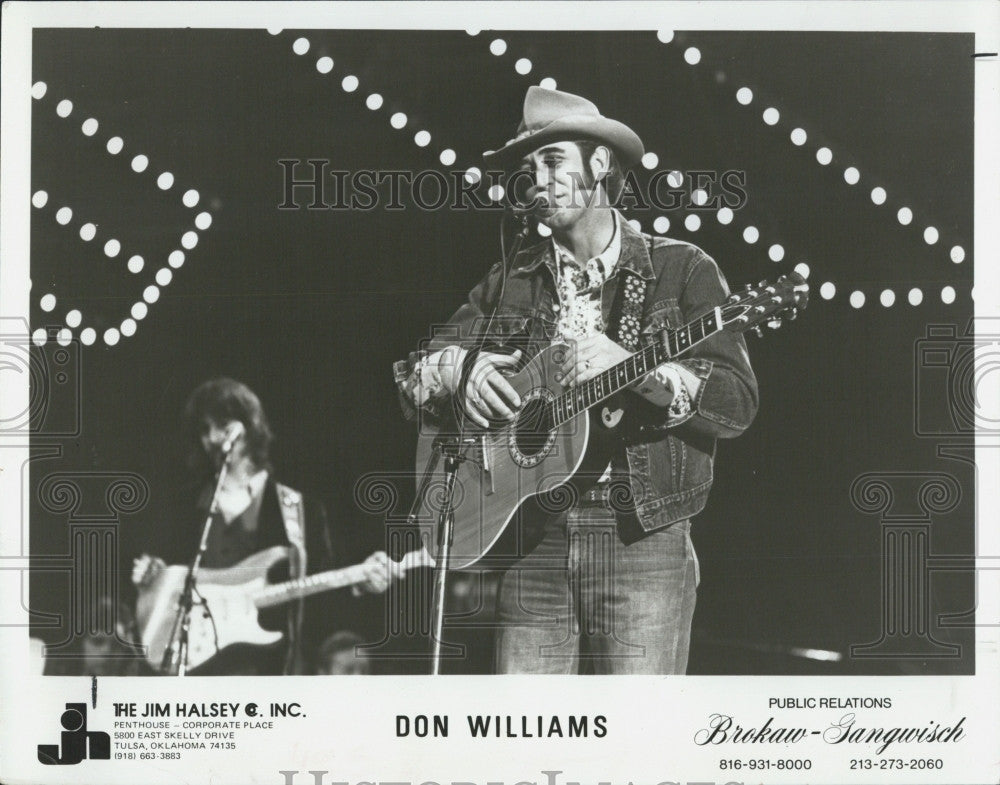 1981 Press Photo Country Singer Don Williams performed at Lakeland Civic Center. - Historic Images