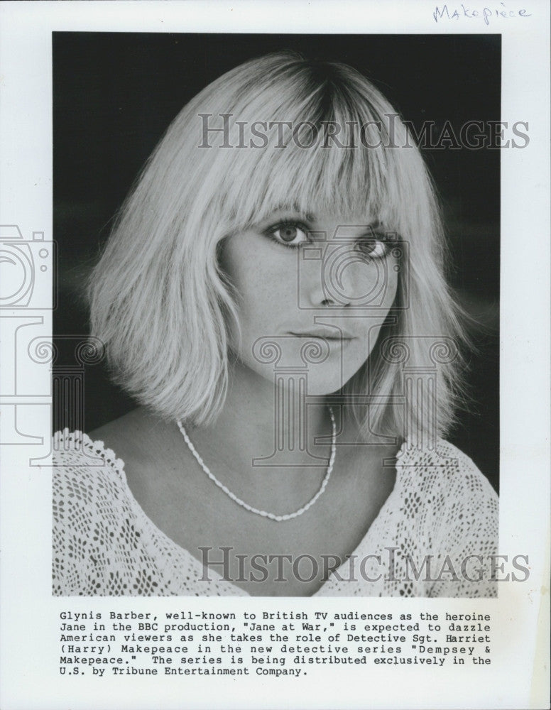 1986 Press Photo Actress Glynis Barber &quot;Dempsey &amp; Makepeace&quot; - Historic Images